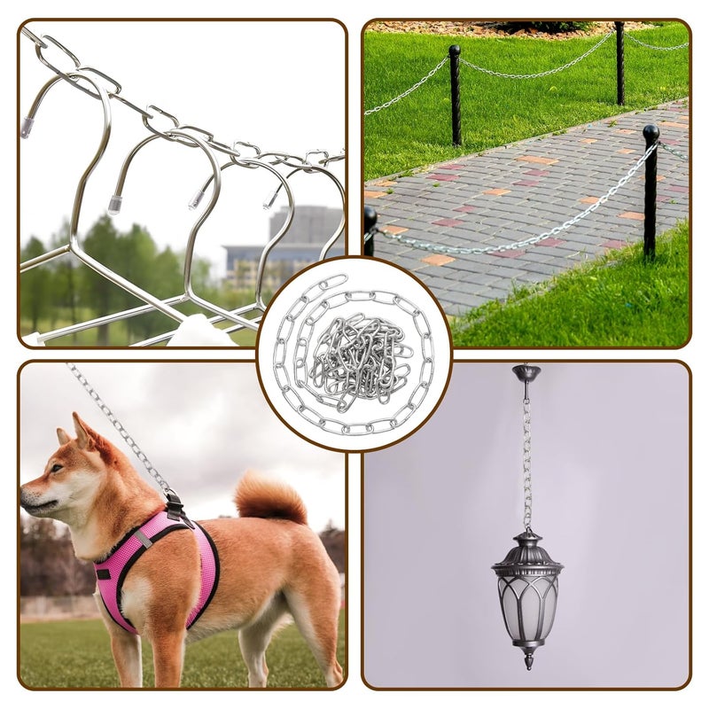 Mormchlots 304 Stainless Steel Chain, Heavy Duty Chain, Hanging Chain, for Clothesline, guardrail Chain, pet Chain (Length:2m / 6.56feet, Thickness:3mm / 0.12inch) - Image 5